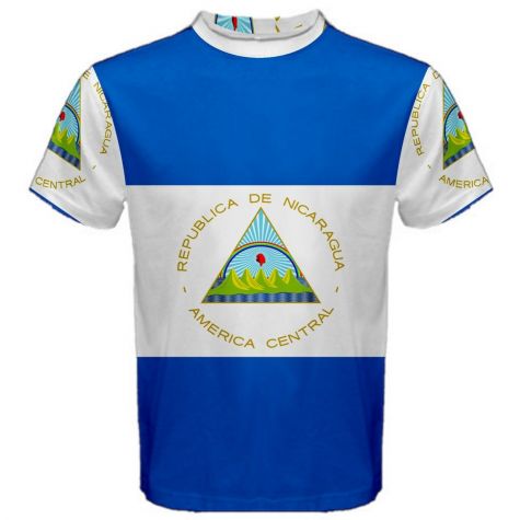Nicaragua Flag Sublimated Sports Jersey (Kids)