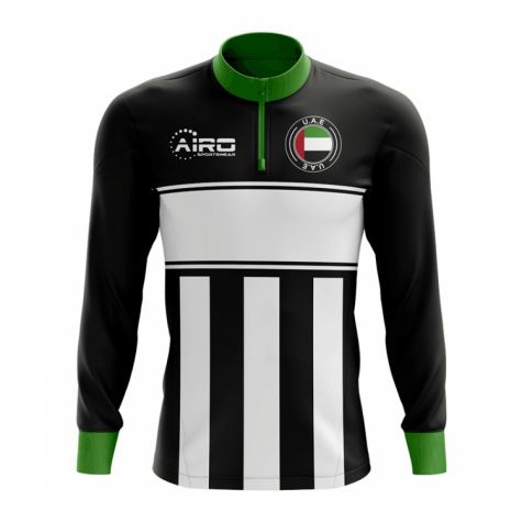 UAE Concept Football Half Zip Midlayer Top (Black-White)