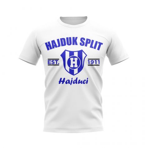 Hajduk Split Established Football T-Shirt (White)