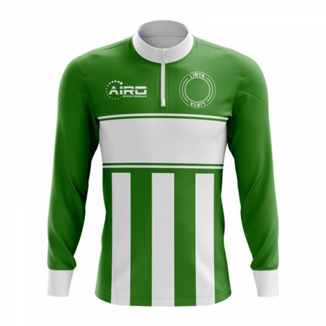 Libya Concept Football Half Zip Midlayer Top (Green-White)