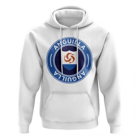 Anguilla Football Badge Hoodie (White)