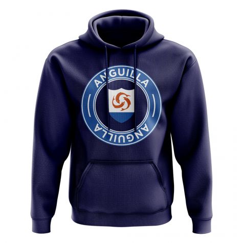 Anguilla Football Badge Hoodie (Navy)