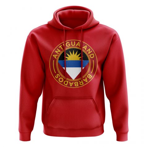 Antigua and Barbuda Football Badge Hoodie (Red)