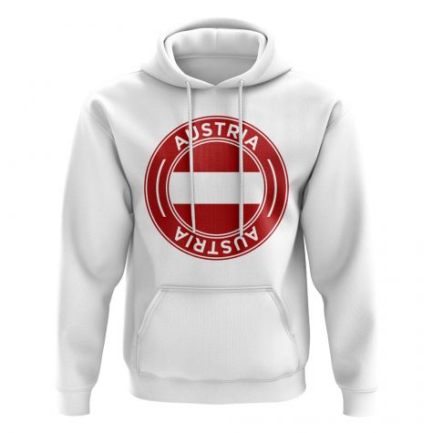 Austria Football Badge Hoodie (White)