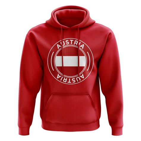 Austria Football Badge Hoodie (Red)