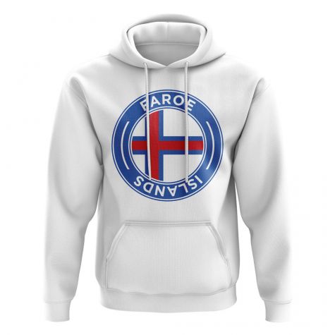 Faroe Islands Football Badge Hoodie (White)