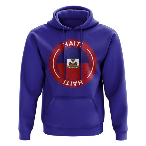 Haiti Football Badge Hoodie (Royal)