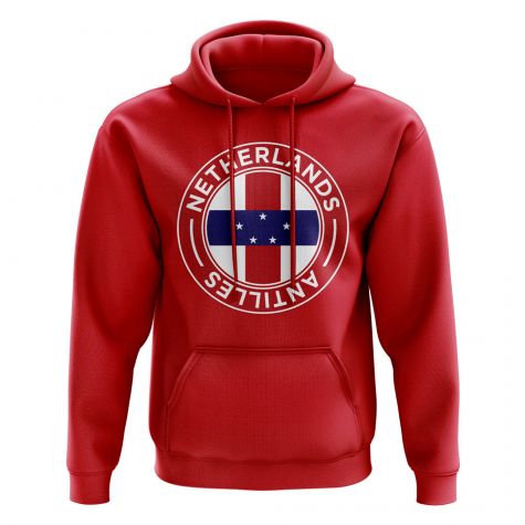 Netherlands Antilles Football Badge Hoodie (Red)