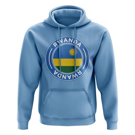 Rwanda Football Badge Hoodie (Sky)