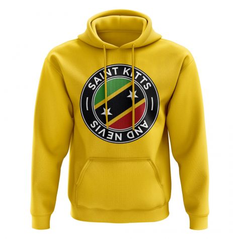 Saint Kitts and Nevis Football Badge Hoodie (Yellow)