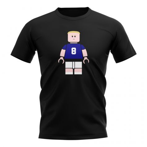 Paul Gascoigne Rangers Brick Footballer T-Shirt (Black)