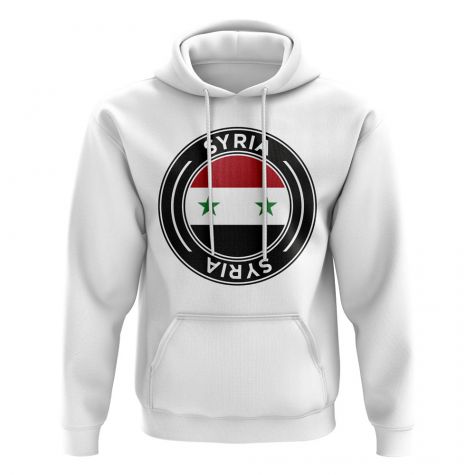 Syria Football Badge Hoodie (White)