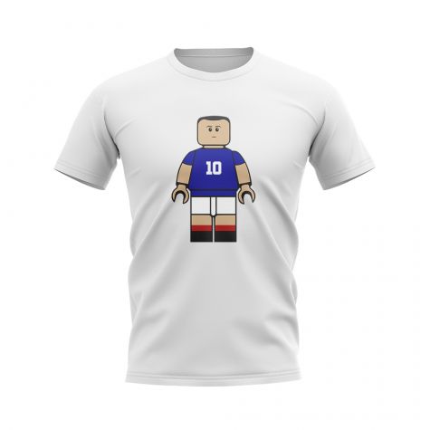 Zinedine Zidane France Brick Footballer T-Shirt (White)