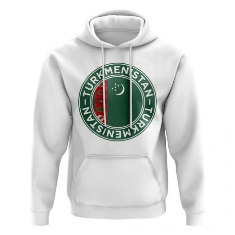 Turkmenistan Football Badge Hoodie (White)