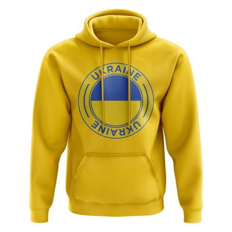 Ukraine Football Badge Hoodie (Yellow)