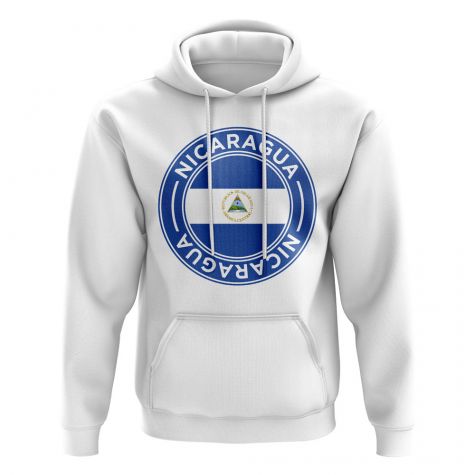 Nicaragua Football Badge Hoodie (White)