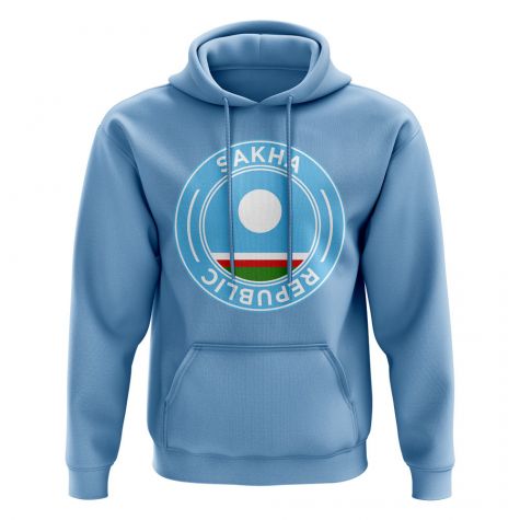 Sakha Republic Football Badge Hoodie (Sky)