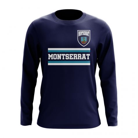 Montserrat Core Football Country Long Sleeve T-Shirt (Navy)