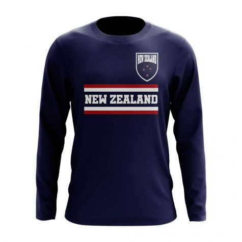 New Zealand Core Football Country Long Sleeve T-Shirt (Navy)