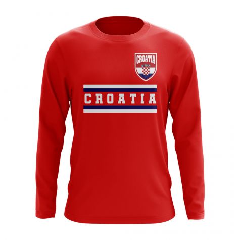 Croatia Core Football Country Long Sleeve T-Shirt (Red)