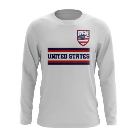 United States Core Football Country Long Sleeve T-Shirt (White)