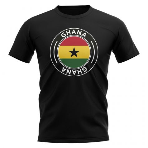 Ghana Football Badge T-Shirt (Black)