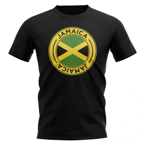 Jamaica Football Badge T-Shirt (Black)