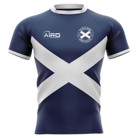 Scotland 2019-2020 Flag Concept Rugby Shirt - Adult Long Sleeve