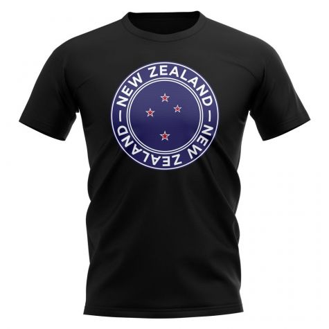 New Zealand Football Badge T-Shirt (Black)