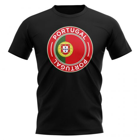 Portugal Football Badge T-Shirt (Black)