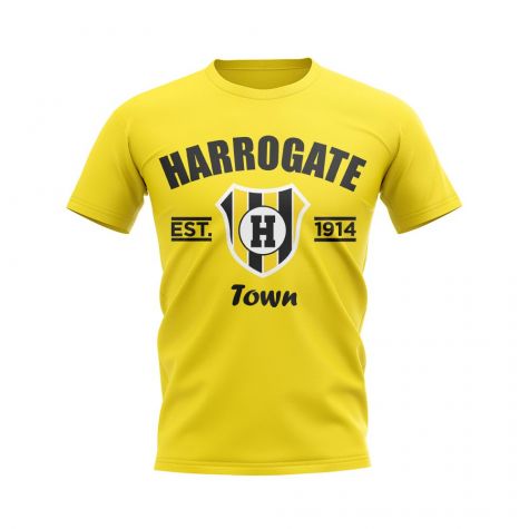 Harrogate Established Football T-Shirt (Yellow)