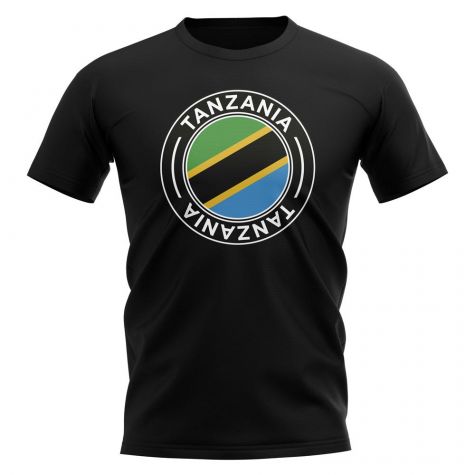 Tanzania Football Badge T-Shirt (Black)