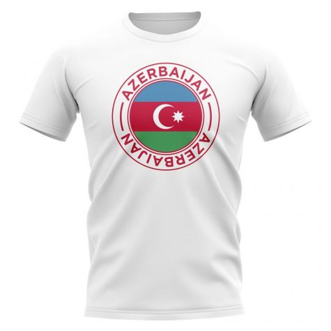 Azerbaijan Football Badge T-Shirt (White)