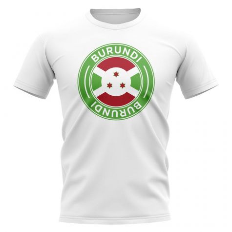 Burundi Football Badge T-Shirt (White)