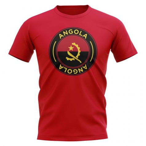 Angola Football Badge T-Shirt (Red)