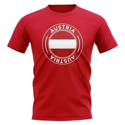 Austria Football Badge T-Shirt (Red)