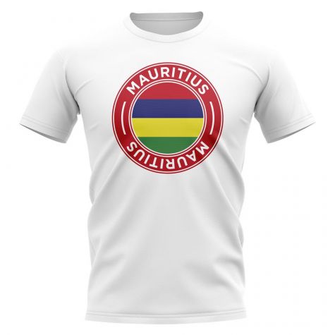 Mauritius Football Badge T-Shirt (White)