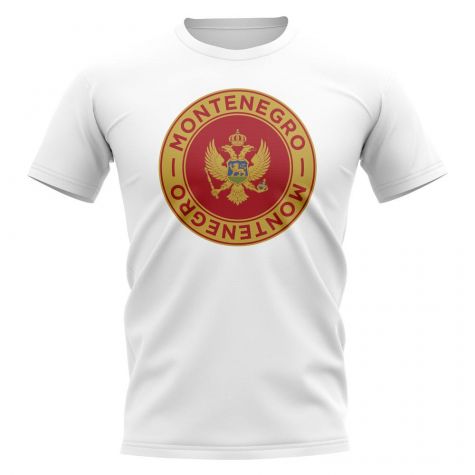 Montenegro Football Badge T-Shirt (White)