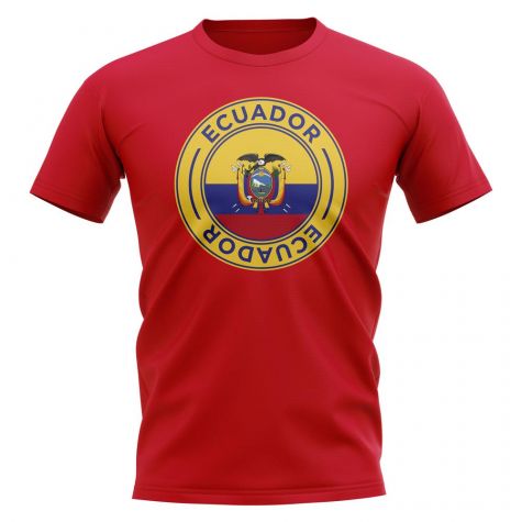 Ecuador Football Badge T-Shirt (Red)
