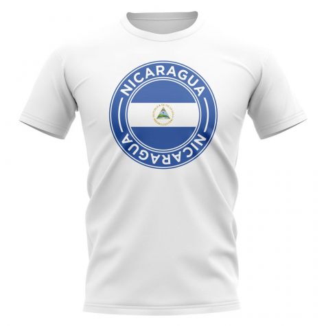 Nicaragua Football Badge T-Shirt (White)