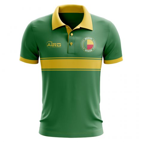 Benin Concept Stripe Polo Shirt (Green) (Kids)