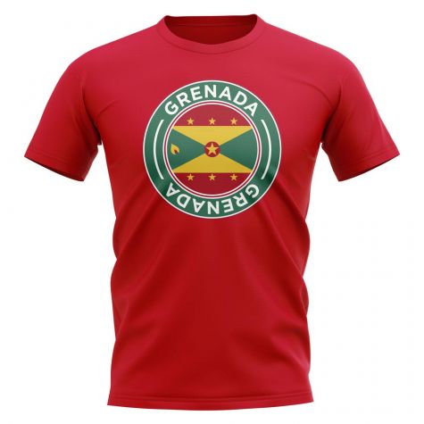 Grenada Football Badge T-Shirt (Red)