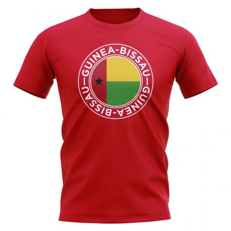 Guinea Bissau Football Badge T-Shirt (Red)