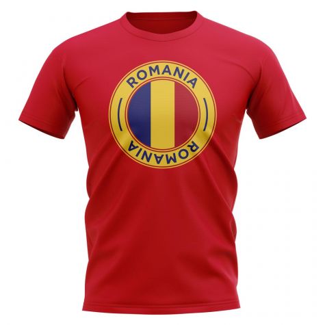 Romania Football Badge T-Shirt (Red)