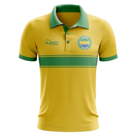 Gabon Concept Stripe Polo Shirt (Yellow) (Kids)