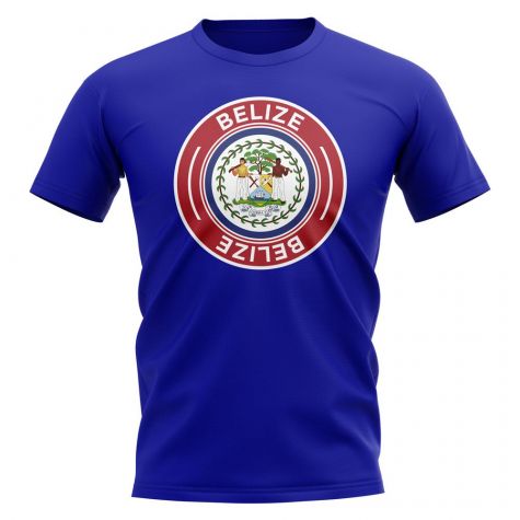 Belize Football Badge T-Shirt (Royal)