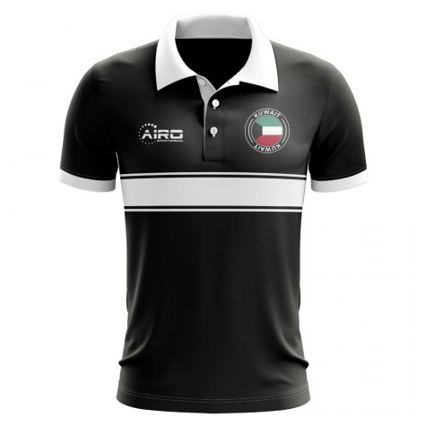 Kuwait Concept Stripe Polo Shirt (Black) (Kids)