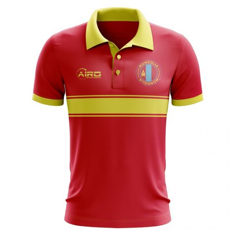 Mongolia Concept Stripe Polo Shirt (Red)