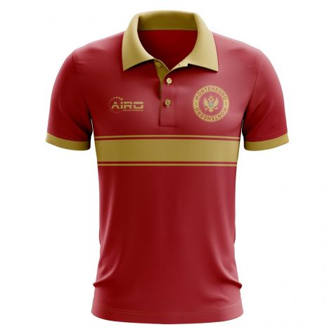 Montenegro Concept Stripe Polo Shirt (Red) (Kids)