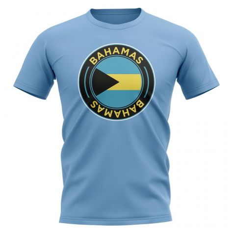 Bahamas Football Badge T-Shirt (Sky)